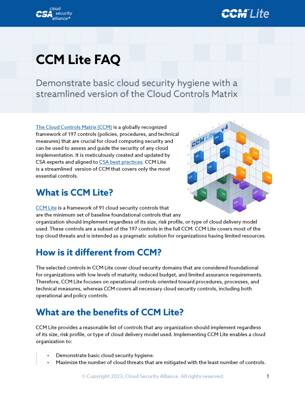 CCM Lite FAQ