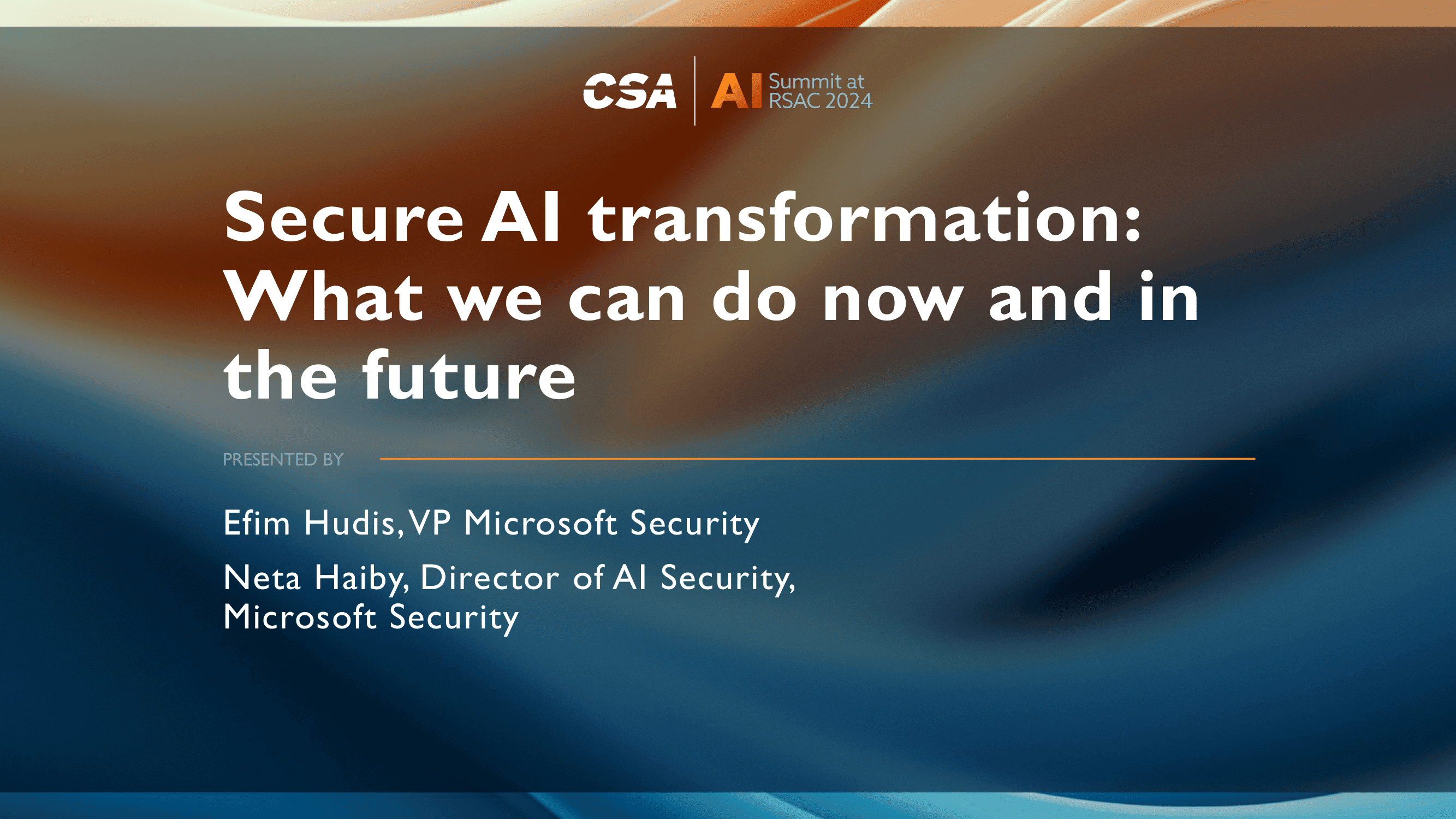 Secure AI Transformation - What We Can Do Now and in the Future
