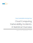 Cloud Computing Vulnerability Incidents:  A Statistical Overview
