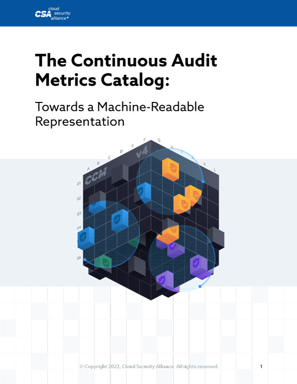 The Continuous Audit Metrics Catalog: Towards a Machine-Readable Representation