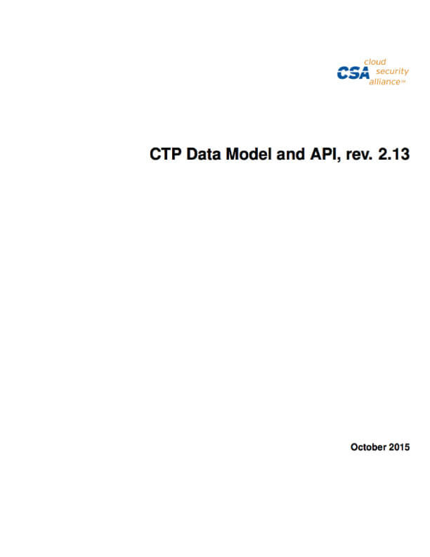 CloudTrust Protocol Data Model and API