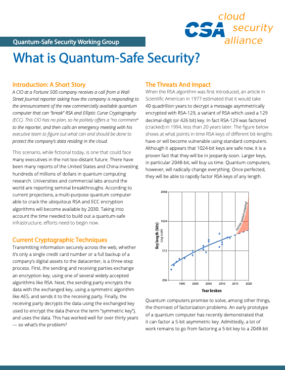 What is Quantum Safe Security