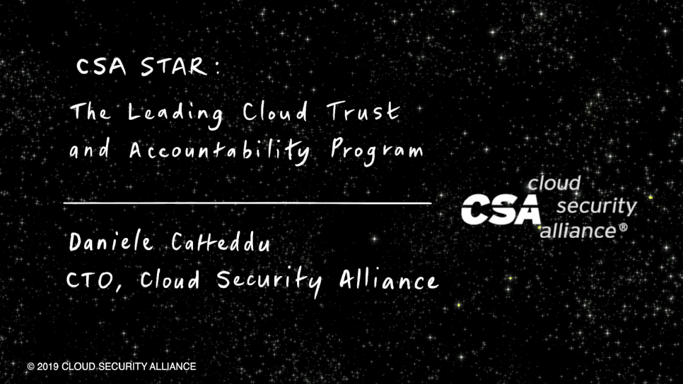 CSA Security Trust Assurance and Risk (STAR) - Daniele Catteddu