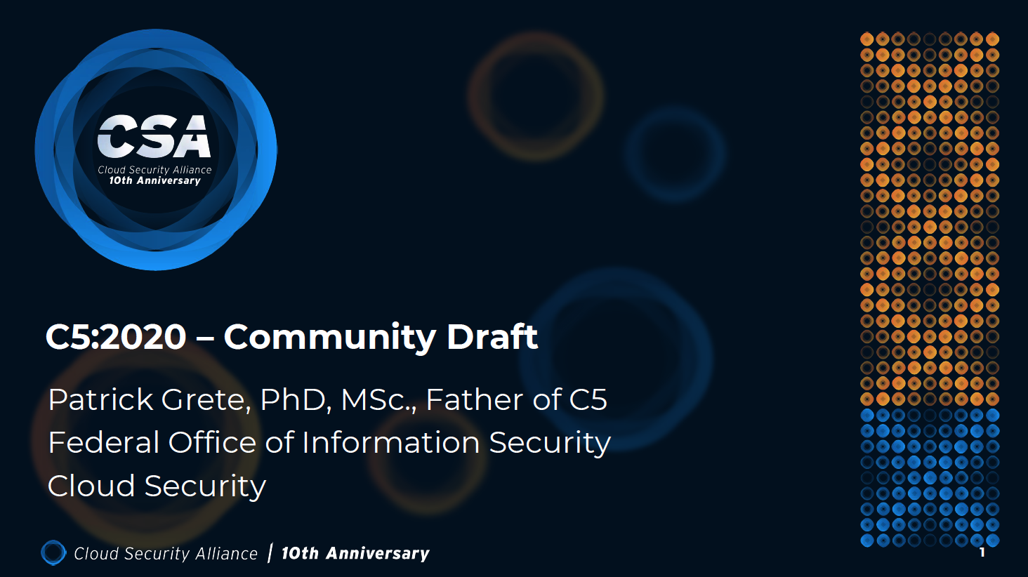 The Community Draft of the Revised C5 - Dr. Patrick Grete