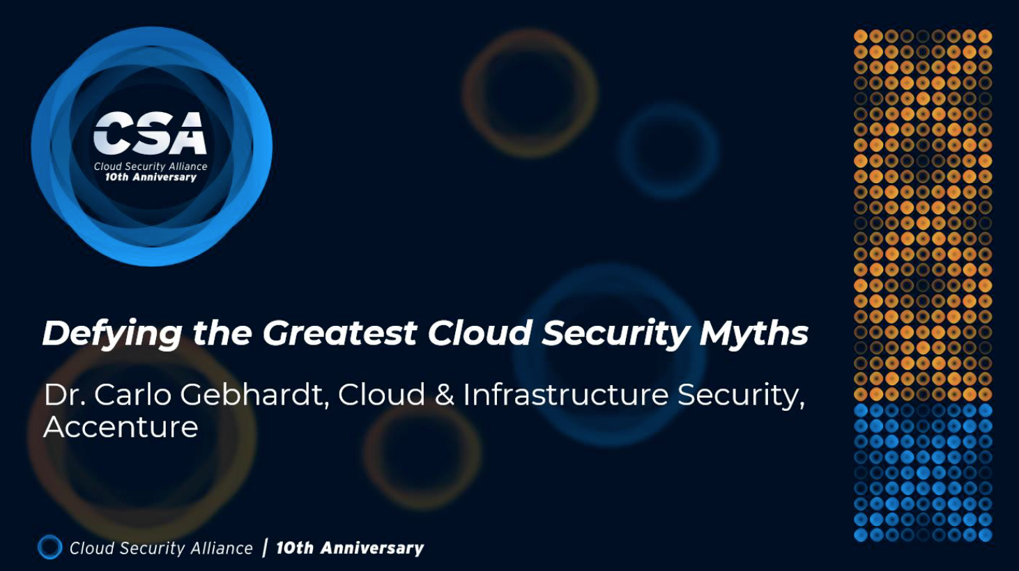 Defying the Greatest Cloud Security Myths - Dr. Carlo Gebhardt