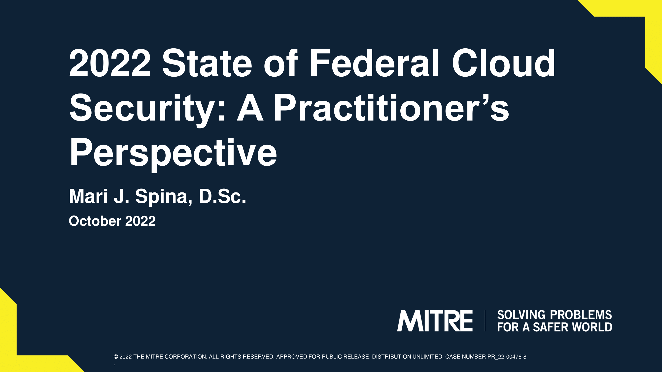 2022 State of Federal Cloud Security
