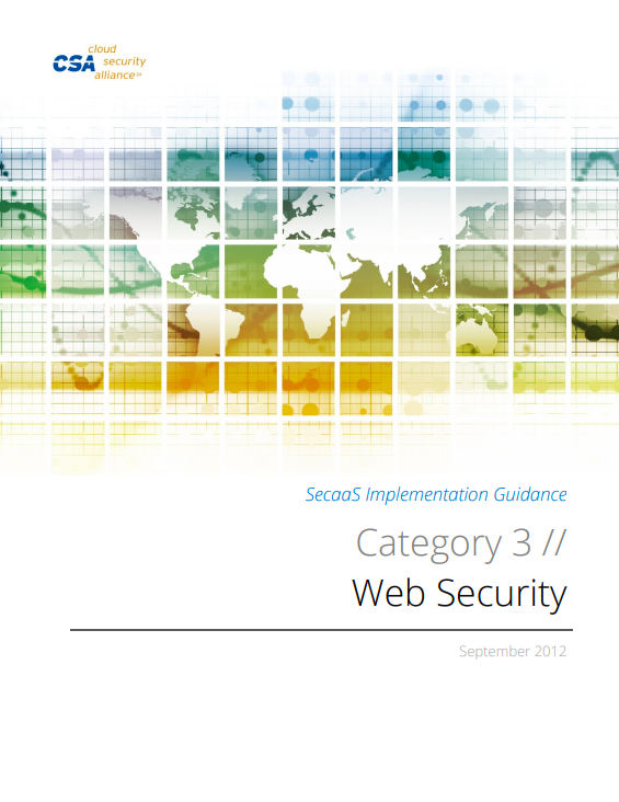 SecaaS Category 3 // Web Security Implementation Guidance