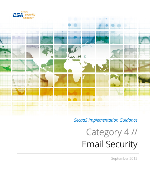 SecaaS Category 4 // Email Security Implementation Guidance