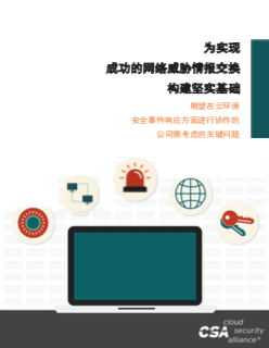 Building a Foundation for Successful Cyber Threat Intelligence Exchange - Chinese Translation