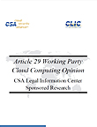 Article 29 Working Party Cloud Computing Opinion: A Blow to Safe Harbor